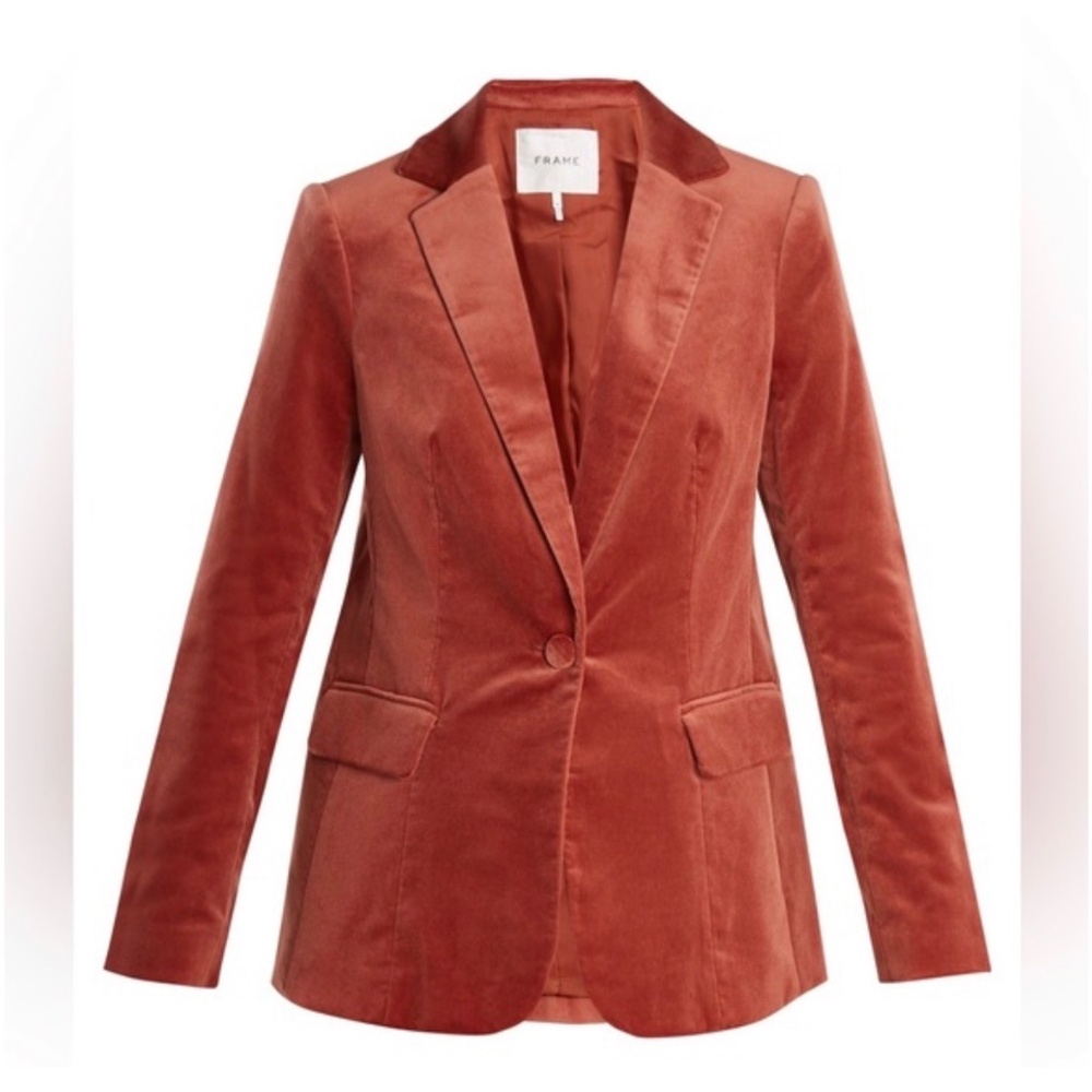 Frame Velvet Blazer Spice Sz 2